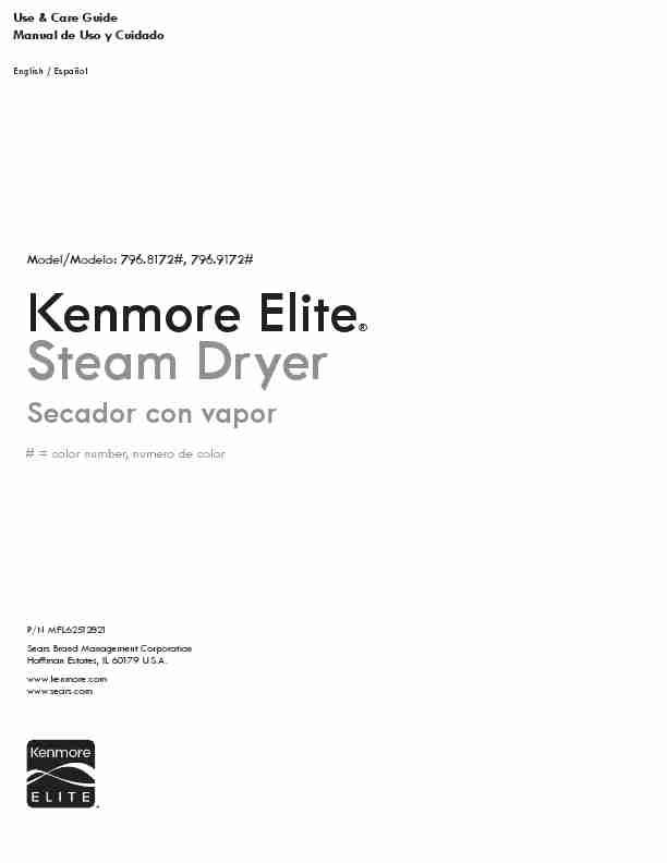 Kenmore Clothes Dryer 796_8172-page_pdf
